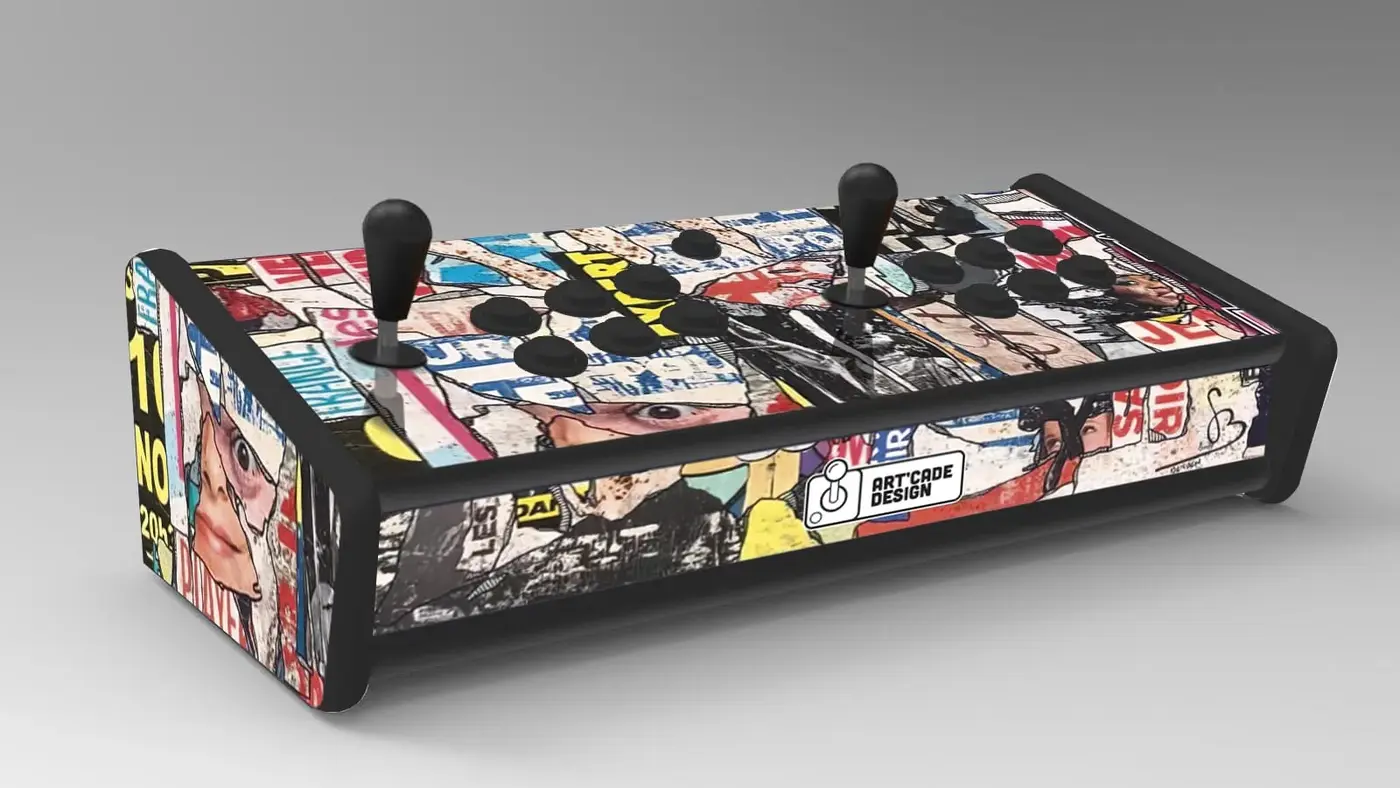 Console de jeux rétro personnalisée habillage pop-art, numérotée et signée Art'cade Design