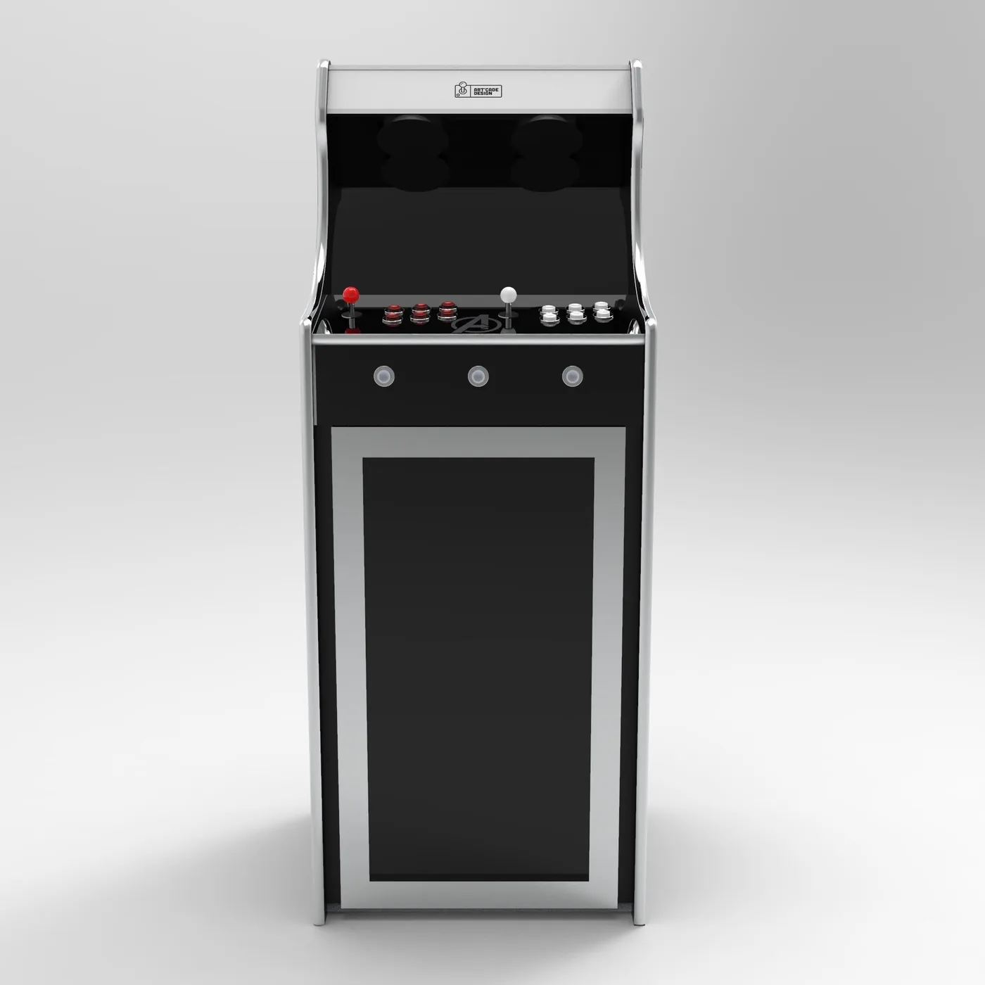 Visuel 3D de la borne Combi vitrine vue de face — Art'cade Design Nice