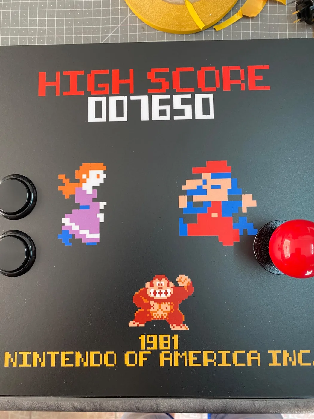 Écran de la borne Donkey Kong affichant le high score — Art'cade Design Nice