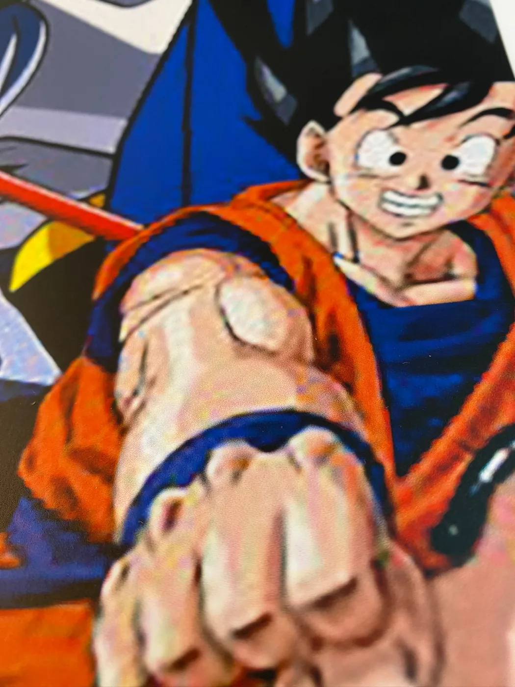 Détail de l'illustration de San Goku sur la borne arcade Dragon Ball — Art'cade Design Nice