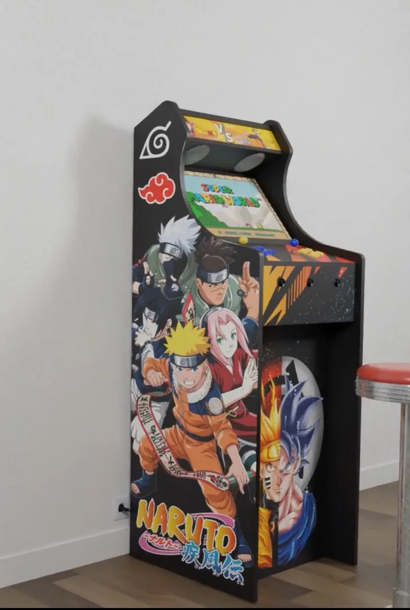 Borne d'arcade Classic sur mesure Naruto et Dragon Ball — Art'cade Design Nice