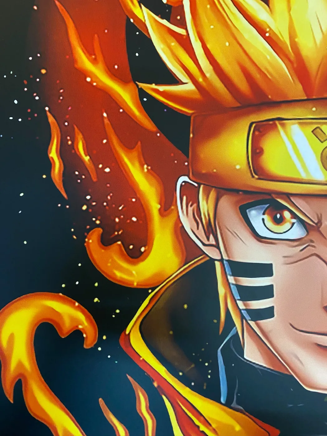 Détail de l'illustration de Naruto sur l'habillage de la borne arcade — Art'cade Design Nice