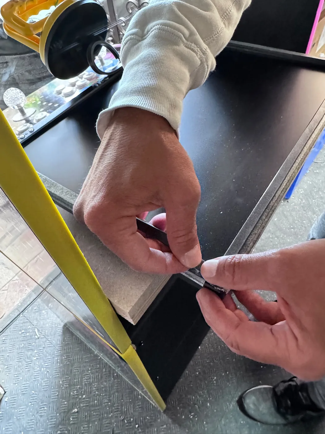 Reprise des chants de la mini-borne d'arcade à l'atelier — Art'cade Design Nice